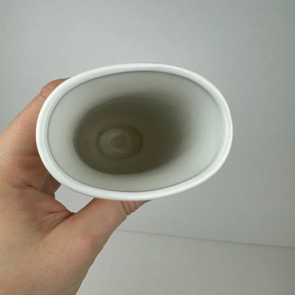 Vtg‎ 90s Especially for you FTD Flower Vase White Pastel Floral Image 6.5in tall